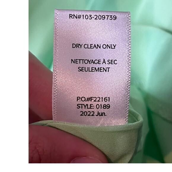 11 Honore dress Solange one shoulder midi light green size 18 - Picture 8 of 9